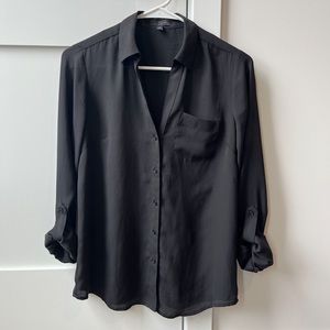 Silky Button Down Blouse